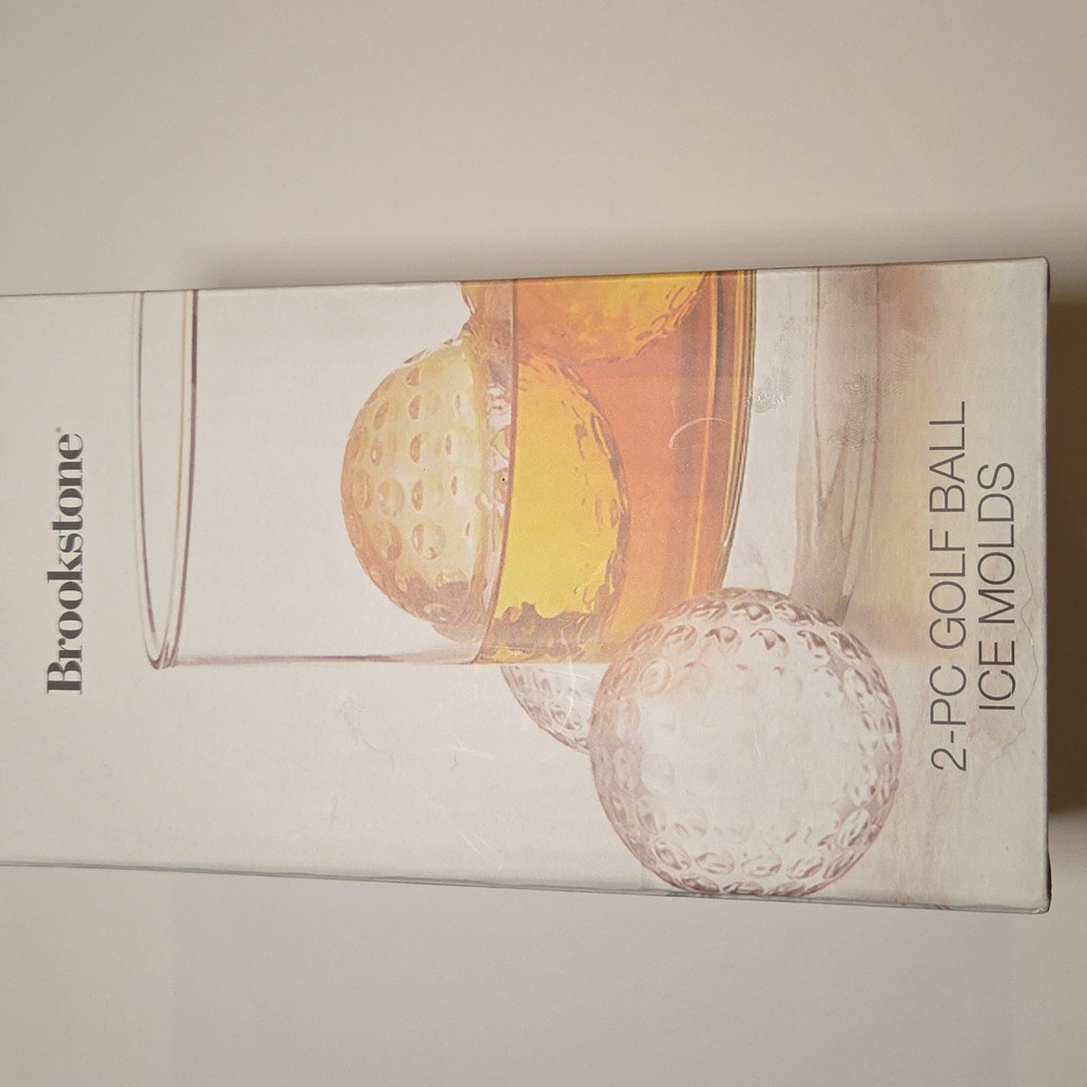 Brookstone 2 Piece Golf Ball Ice Molds NIB